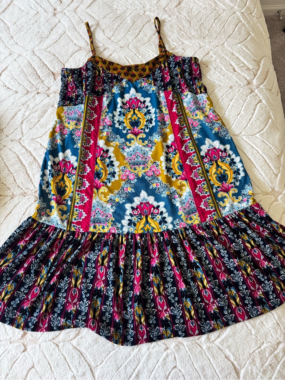 Anthropologie Multicolor Patterned Sleeveless Nightdress
